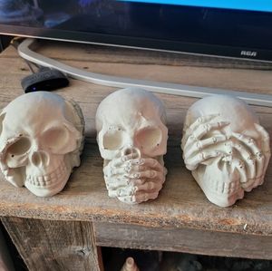 Wise skulls (unpainted) set of 3